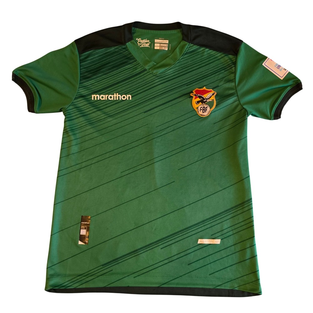 Marathon Bolivia National Team Soccer Jersey Green FBF Mens M Soccer Shirt